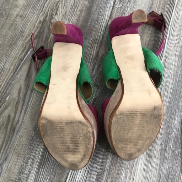 Zara Trafaluc platform multi color block hills shoes - Picture 11 of 13